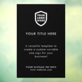 ビジネスロゴ |独自の黒を作モダン成 ウィンドウサイン (シート3)