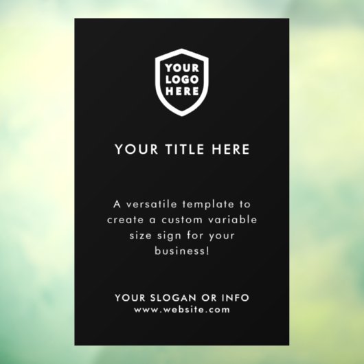 ビジネスロゴ |独自の黒を作モダン成 ウィンドウサイン (シート3)