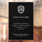 ビジネスロゴ |独自の黒を作モダン成 ウィンドウサイン (シート2)