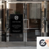 ビジネスロゴ |独自の黒を作モダン成 ウィンドウサイン (オフィスドア)