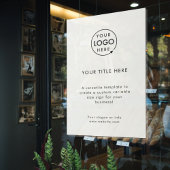 ビジネスロゴ | 現代的でシンプルな灰色のプロモーション ウィンドウサイン