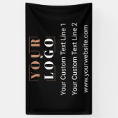 ビジネスロゴ（白黒） 横断幕 (縦)