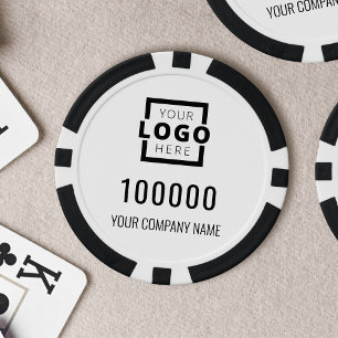 ビジネスロゴ（白） ポーカーチップ