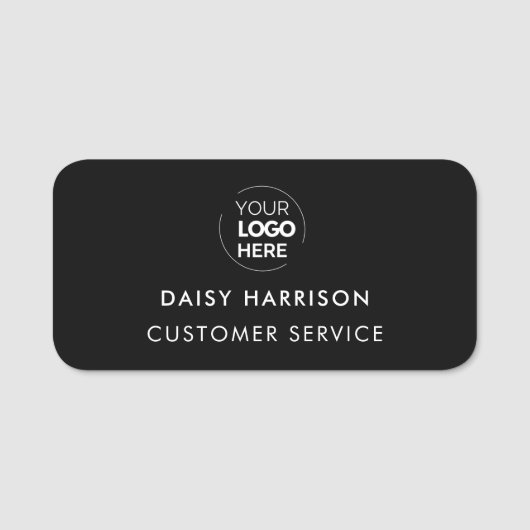 ビジネスロゴ |社員モダンスカスタム・スタッフ 名札 (正面)