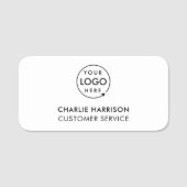 ビジネスロゴ |社員モダンスカスタム・スタッフ 名札 (正面)