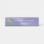 ビジネスロゴ（紫） デスクネームプレート (正面)