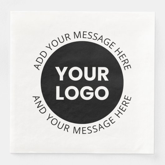 ビジネスロゴ&編集可能文字ホワイト&ブラック (正面)