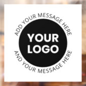 ビジネスロゴ&編集可能文字ホワイト&ブラック ウィンドウサイン (シート2)