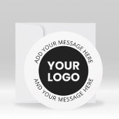 ビジネスロゴ&編集可能文字ホワイト&ブラック シーズンカード