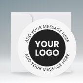 ビジネスロゴ&編集可能文字ホワイト&ブラック シーズンカード