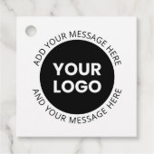 ビジネスロゴ&編集可能文字ホワイト&ブラック フェイバータグ (正面)