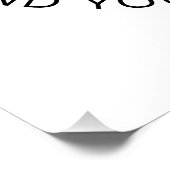 ビジネスロゴ&編集可能文字ホワイト&ブラック ポスター (コーナー)