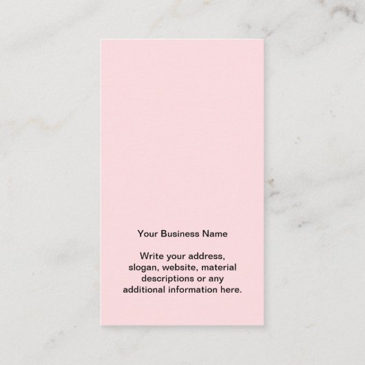 ビジネスロゴ(薄いピンクのイヤリングディスプレイカード) 名刺 (裏面)