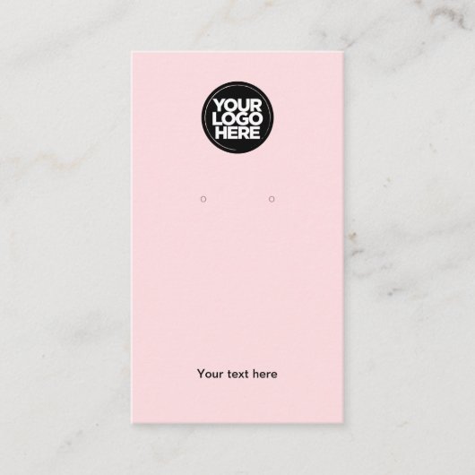 ビジネスロゴ(薄いピンクのイヤリングディスプレイカード) 名刺 (正面)