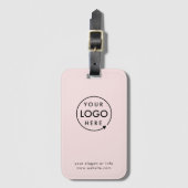 ビジネスロゴ |赤面ピンクのプロモーション旅行 ラゲッジタグ (正面縦)
