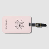 ビジネスロゴ |赤面ピンクのプロモーション旅行 ラゲッジタグ (正面横)