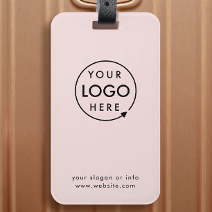 ビジネスロゴ 赤面ピンクのプロモーション旅行 ラゲッジタグ