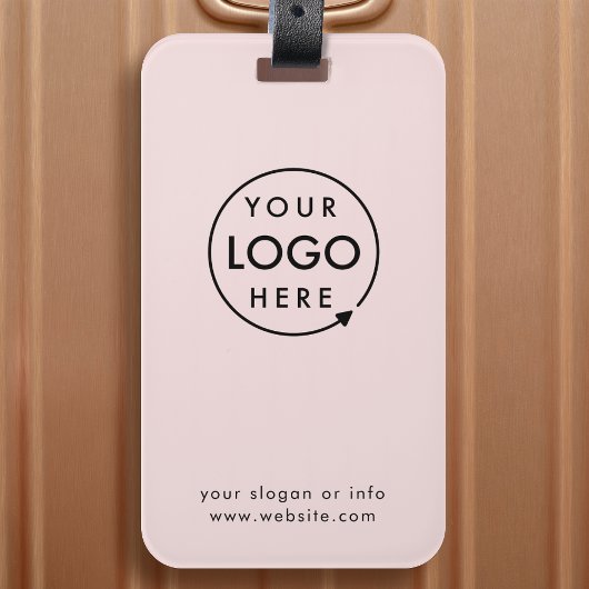 ビジネスロゴ |赤面ピンクのプロモーション旅行 ラゲッジタグ