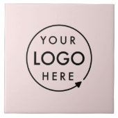 ビジネスロゴ |赤面ピンクフェミニンプロフェッショナル タイル (正面)