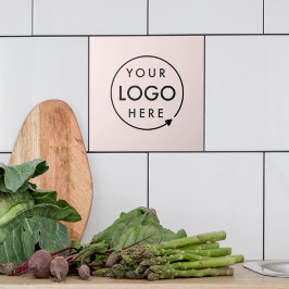 ビジネスロゴ |赤面ピンクフェミニンプロフェッショナル タイル