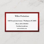 ビジネスロゴ（赤）の写真 名刺 (裏面)