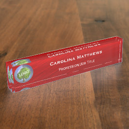 ビジネスロゴ（赤） デスクネームプレート