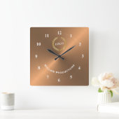 ビジネスロゴ（銅） スクエア壁時計 (ホーム)