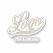 ビジネスロゴ+青い円 |ウォーターボトルSti シール (正面)