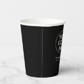 ビジネスロゴ |黒スタイリッシュのモダンプロフェッショナル 紙コップ (右)