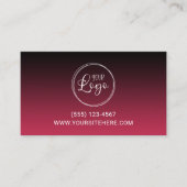 ビジネスロゴ（黒マゼンタ赤グラデーション） 名刺 (正面)