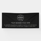 ビジネスロゴ |黒モダンの広告6' 横断幕 (横)