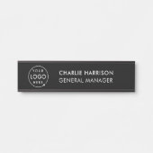 ビジネスロゴ |黒モダン社オフィス サインプレート (正面)