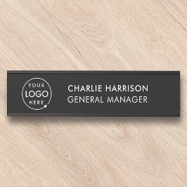 ビジネスロゴ |黒モダン社オフィス サインプレート