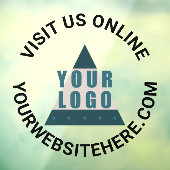 ビジネスロゴ（黒丸）テキストストカスタムア ウィンドウサイン (シート3)