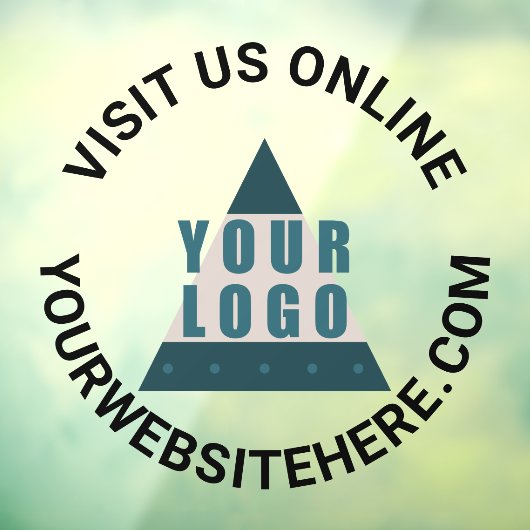 ビジネスロゴ（黒丸）テキストストカスタムア ウィンドウサイン (シート3)