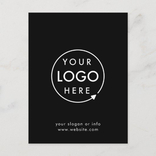 ビジネスロゴ |黒企業のプロフェッショナル ポストカード (正面)