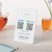 ビジネスロゴ | 2つのQRコード支払 |スキャンして支払う 台座サイン (インサイチュ)