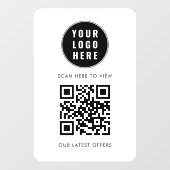 ビジネスロゴ QRコード スキャンはこちら シンプル ウィンドウサイン (シート)