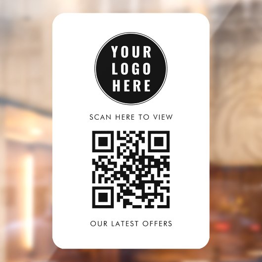 ビジネスロゴ QRコード スキャンはこちら シンプル ウィンドウサイン (シート2)
