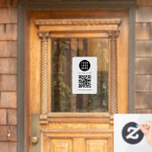 ビジネスロゴ QRコード スキャンはこちら シンプル ウィンドウサイン (ホームデコレーション)