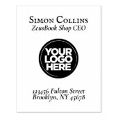 ビジネスロゴExLibris Books差出人住所 ラバースタンプ (インプリント)