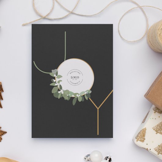 ビジネスロゴHappy Holidays No photo Vertical Joy シーズンカード