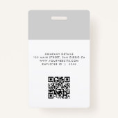 ビジネスロゴIDカードQRコード最小化従業員 バッジ (裏面)