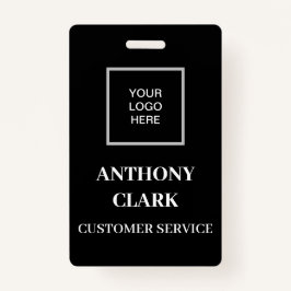 ビジネスロゴID黒モダン社員 バッジ