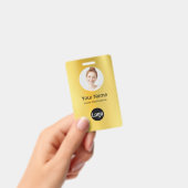 ビジネスロゴID |金ゴールドモダン社員スタッフID バッジ (Handheld)