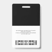 ビジネスロゴID |金ゴールドモダン社員スタッフID バッジ (Back)