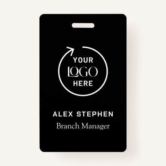 ビジネスロゴID |黒人社員モダンスタッフ バッジ (正面)