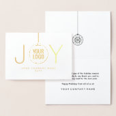 ビジネスロゴJOYクリスマスオーナメントシックホリデイ 箔カード (ディスプレー)