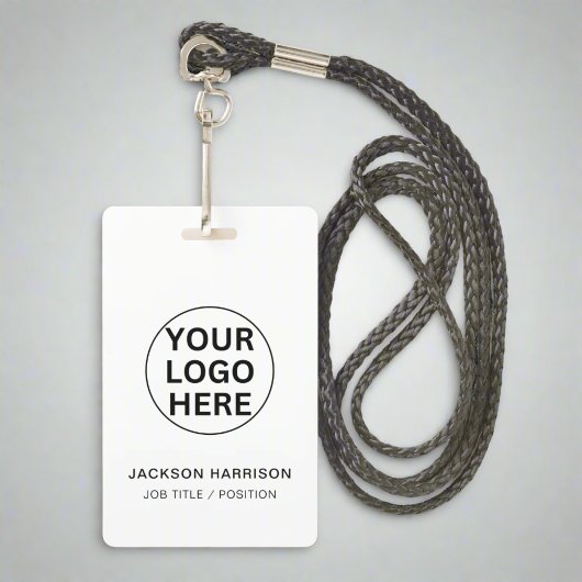 ビジネスロゴlスタッフスタッフIDブラック&ホワイト バッジ