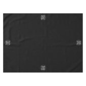 ビジネスロゴlプロモーションブラック&ホワイト テーブルクロス (正面(横))